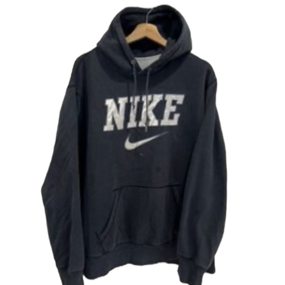 Nike Swoosh Spellout Black Sweatshirt Sz XXL Men - Picture 7 of 8